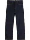 Palm Angels Logo-embroidered Denim Jeans In Navy Blue