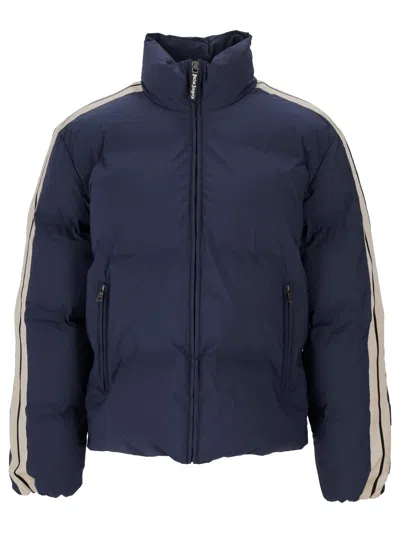Palm Angels Classic Logo Track Down Jacket In Blue