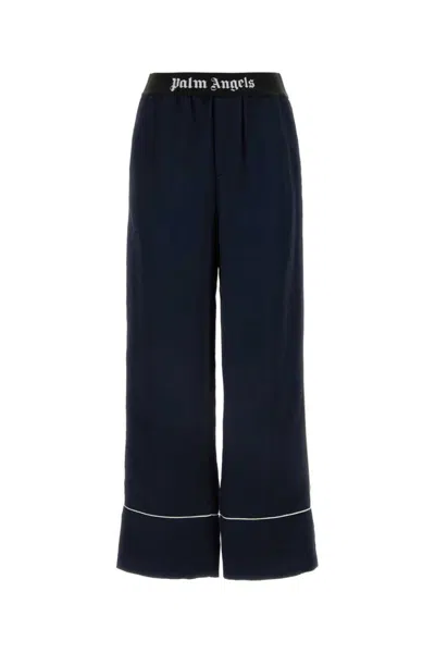 PALM ANGELS NAVY BLUE WIDE LEG PJAMA