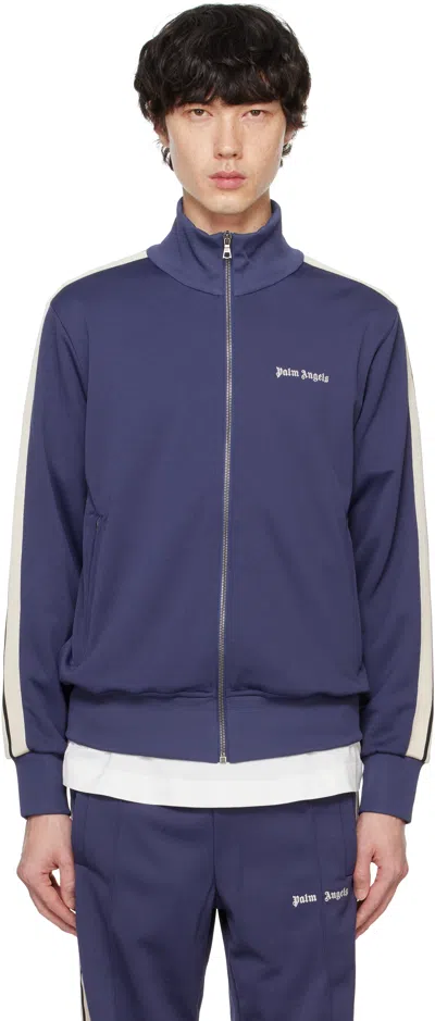 PALM ANGELS NAVY CLASSIC LOGO TRACK JACKET