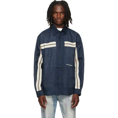 Palm Angels Navy Classic Logo Track Shirt