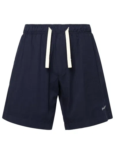 Palm Angels Navy Cotton Bermuda Shorts