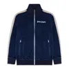 Palm Angels Navy Velour Track Jacket