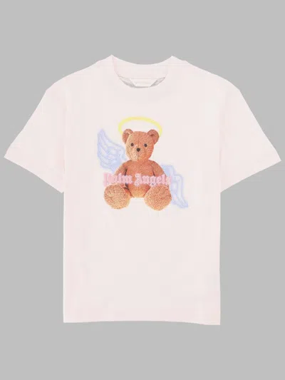 Palm Angels Neck Logo Brushed Reg Tee S/s Girl In White