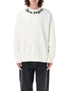Palm Angels Logo-print Cotton Sweatshirt In White