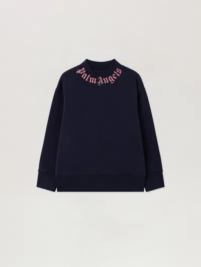 PALM ANGELS NECK LOGO SWEATSHIRT