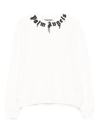 PALM ANGELS `NECK LOGO` REGULAR CREW-NECK