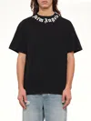 Palm Angels Logo Cotton Crew Neck Regular T Shirt In Black