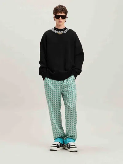 Palm Angels 'neck Logo' Sweatshirt In Multicolor