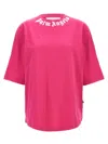 Palm Angels Logo-print Cotton T-shirt In Fuchsia