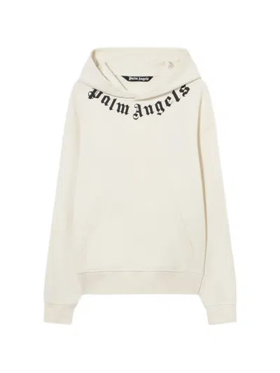 Palm Angels Neck Logo Regular Hoodie In Multi