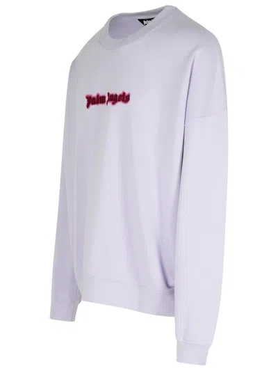 PALM ANGELS PALM ANGELS 'NEON' LILAC COTTON SWEATSHIRT