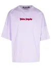 PALM ANGELS PALM ANGELS 'NEON' LILAC COTTON T-SHIRT