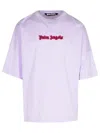 Palm Angels Neon Logo Oversize T-shirt In Purple