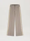 Palm Angels Side-stripe Sweatpants In 6c03 Taupe - Off White