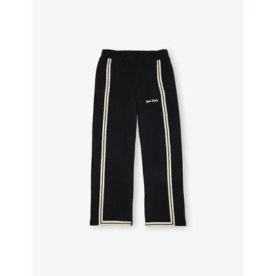 Palm Angels Kids' Nero/black Minitrack Cotton Jogging Bottoms 4-12