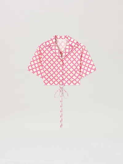 Palm Angels Net Logo Crisscrossed Shirt