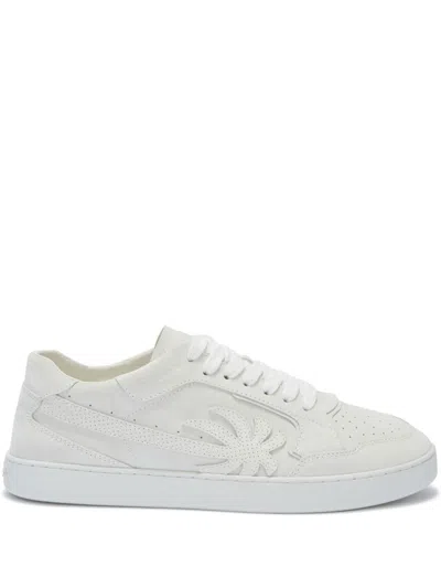 Palm Angels New Palm 1 Leather Sneakers In White
