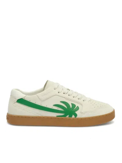 Palm Angels New Palm 1 Suede Sneakers In Green