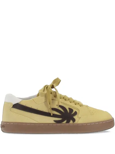 Palm Angels New Palm 1 Suede Sneakers In Yellow
