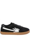 Palm Angels Venice Leather Low-top Sneakers In Black