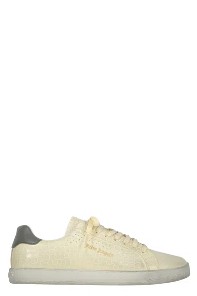 Palm Angels New Tennis Leather Sneakers In Ivory