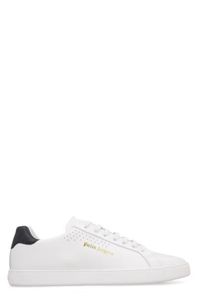 Palm Angels New Tennis Leather Sneakers In White