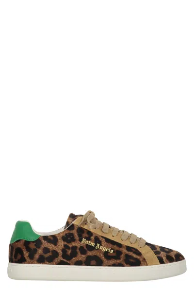 Palm Angels New Tennis Low-top Sneakers In Animalier