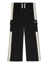 Palm Angels New Track Cargo Trousers In Black