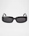 Palm Angels Noah Oval Acetate Sunglasses In Black