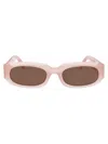 Palm Angels Noah Sunglasses In Light Pink Brown