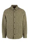 Palm Angels Man Jacket Military Green Size L Polyamide In Green