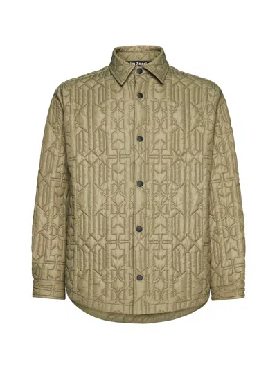 Palm Angels All Monogram Jacket In Green