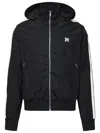 Palm Angels Monogram Nylon Track Jacket In Black