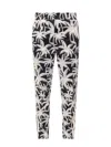 Palm Angels Nylon Trouser With Palms Allover Print In Multi
