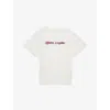 Palm Angels Off White - Red Brand-print Short-sleeves Cotton-jersey T-shirt 4-12 Years In White