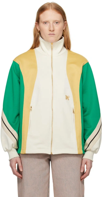 Palm Angels Colour-block Track Jacket In White