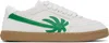 Palm Angels New Palm 1 Suede Sneakers In White Green