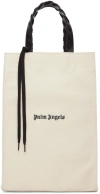 PALM ANGELS OFF-WHITE CANVAS LOGO TOTE