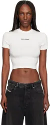 Palm Angels Off-white Classic Logo Baby T-shirt In White