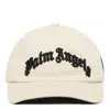 Palm Angels Off White Cotton Embroidered Hats In Neutral