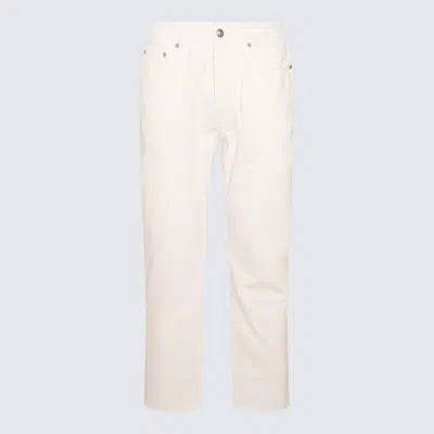 Palm Angels Off White Cotton Jeans
