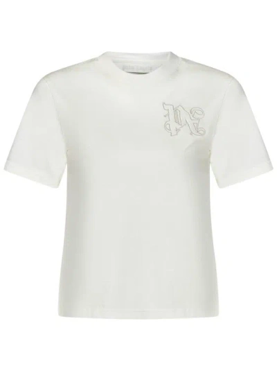 Palm Angels Off-white Cotton Jersey T-shirt