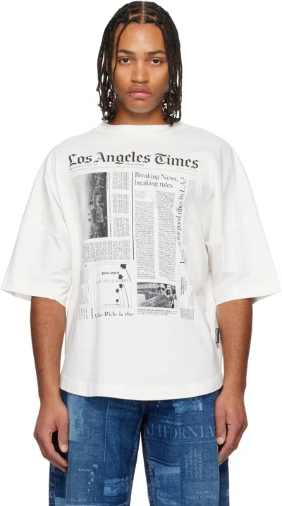 Palm Angels Paxlatimes News Over T-shirt In White
