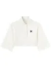 Palm Angels Polo Shirt With Monogram  Logo In Off White