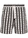 Palm Angels Men's Stripes Shorts In White