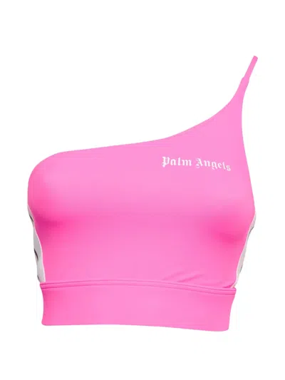 Pre-owned Palm Angels One-shoulder Crop Top In Pink