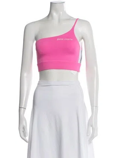 Pre-owned Palm Angels One-shoulder Sleeveless Sports Bra In Black