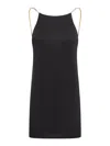 Palm Angels Mini Dress Chain Detail Open Back In Black