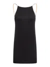 Palm Angels Mini Dress Chain Detail Open Back In Black